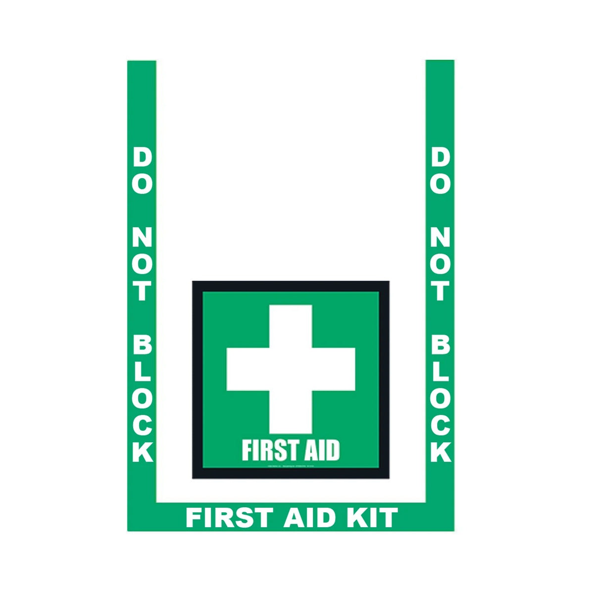 Superior Mark Floor Sign Kit, 24" x 36" - Rubber