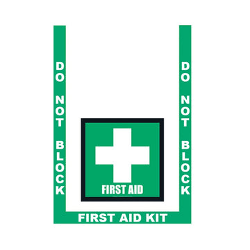 Superior Mark Floor Sign Kit, 24" x 36" - Rubber