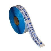 Superior Mark Floor Tape, 2" 48 Millimeters x 100' 30.5 Meters - Blue "Eye Wash Emergency Shower"