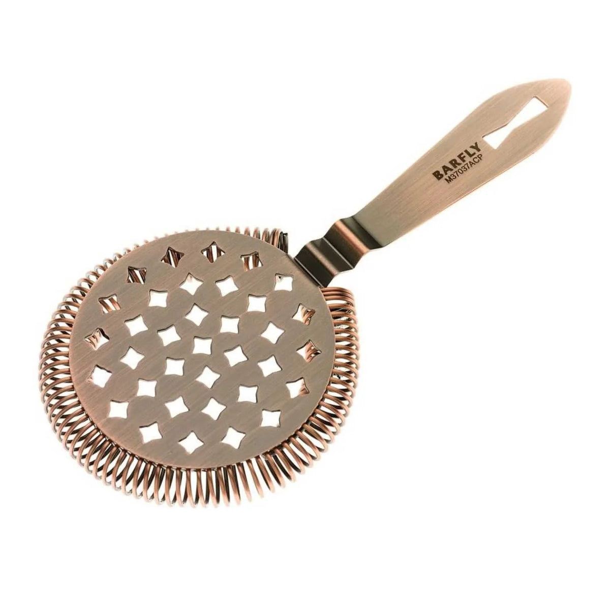 Barfly M37037ACP Stainless Steel Strainer, 6 7/8" Long, Copper - photo 5