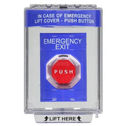 Safety Technology International, Inc. SS2448EX-EN Push Button Switch, 8 1/8" Wide, Blue - Default Title