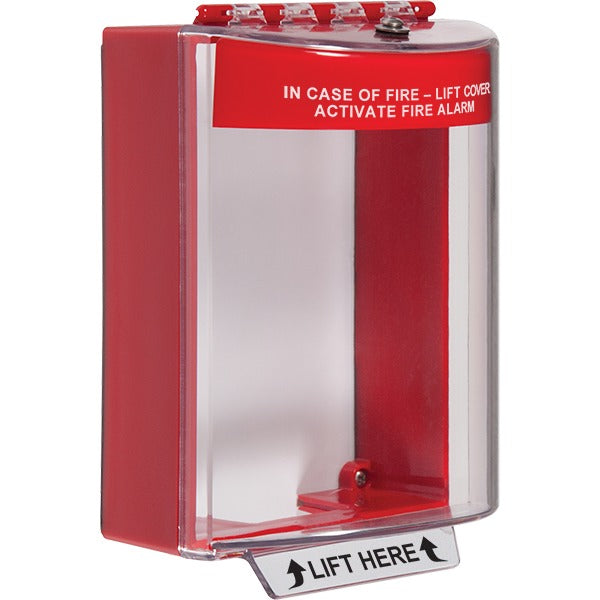 Safety Technology International, Inc. STI Polycarbonate Cover, 5 3/8" Wide - Clear Red