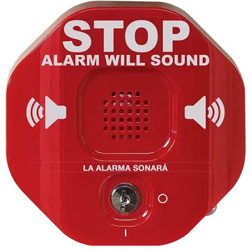 Safety Technology International, Inc. STI Polycarbonate Exit Door Alarm, 5 3/8" Wide, Red - STI-6400