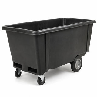 Lavex Plastic Trash Cart Capacity, 34" Wide, Black