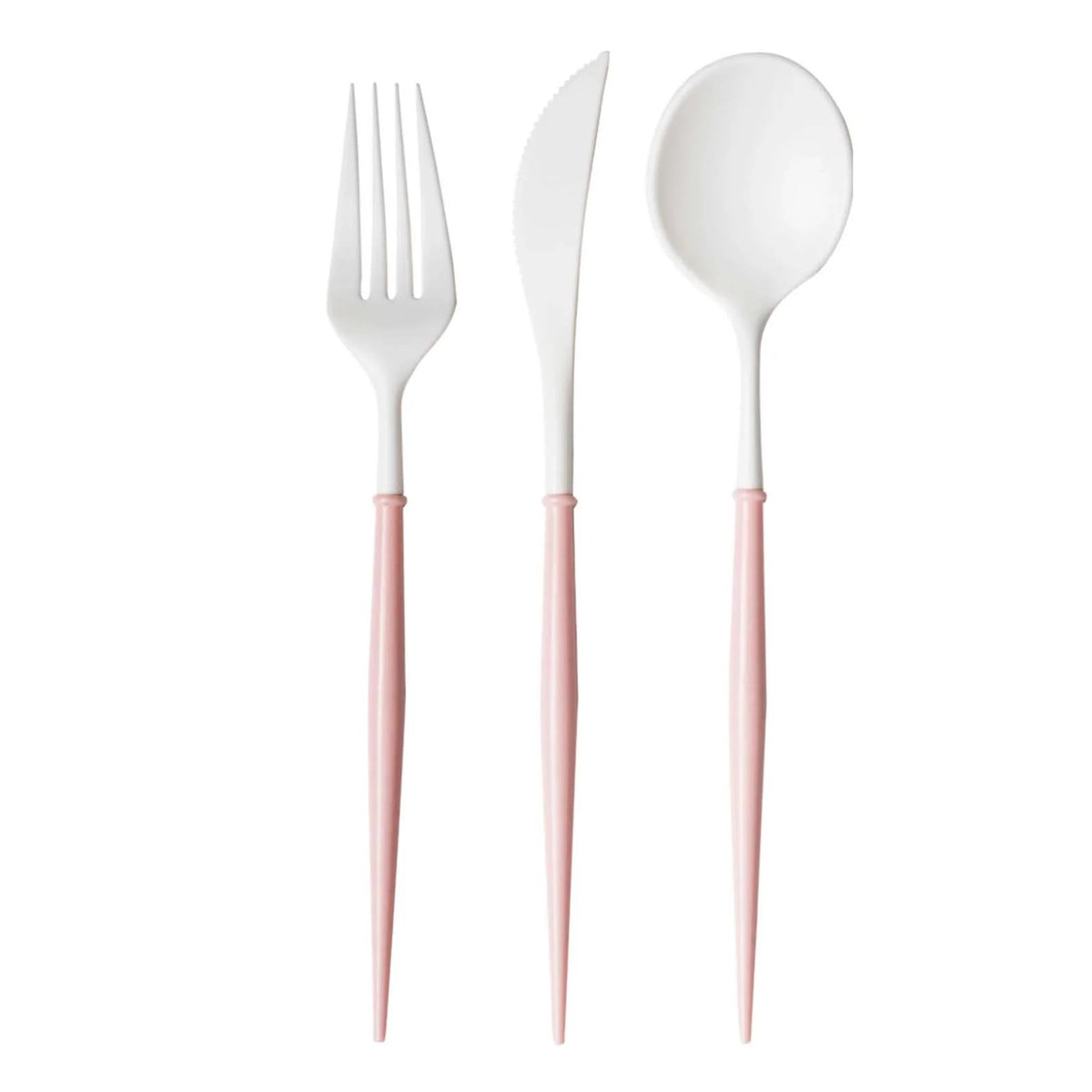 Sophistiplate Bella Plastic Cutlery, 8" Long, 288/Case - Pink White