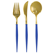Sophistiplate BF24 Bella Gold Plastic Cutlery, 8" Long, 288/Case - Blue Gold