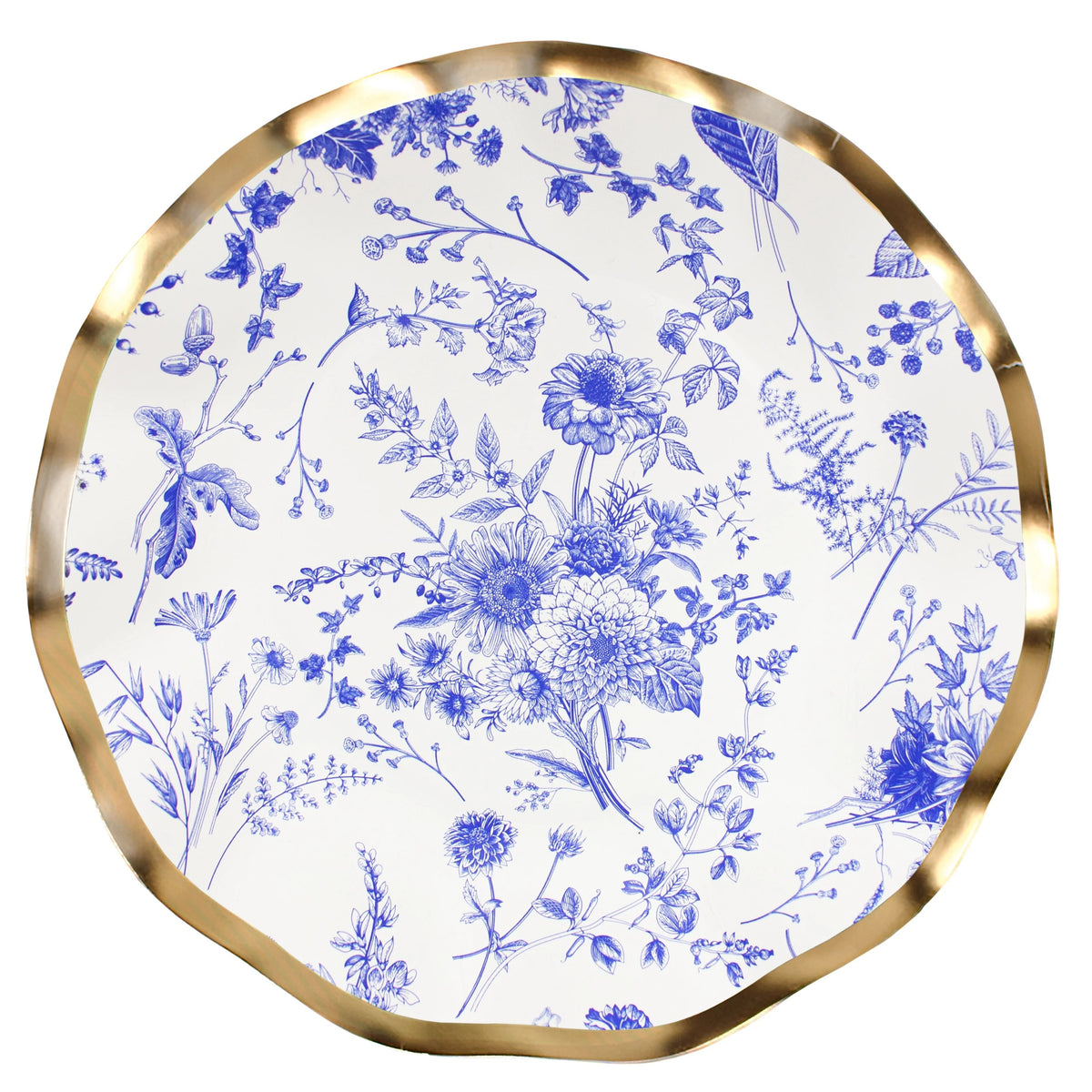 Sophistiplate WSP Coated Paper Plate, 8" Diameter, 96/Case - Blue White