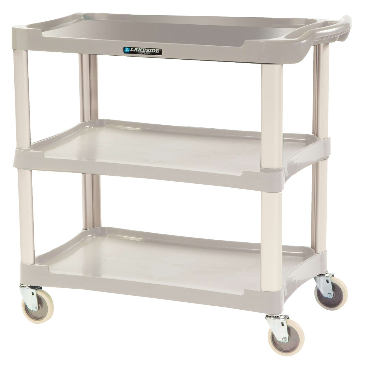 Lakeside 2501 Plastic Utility Cart, 18 1/2" x 36", Gray - photo 2