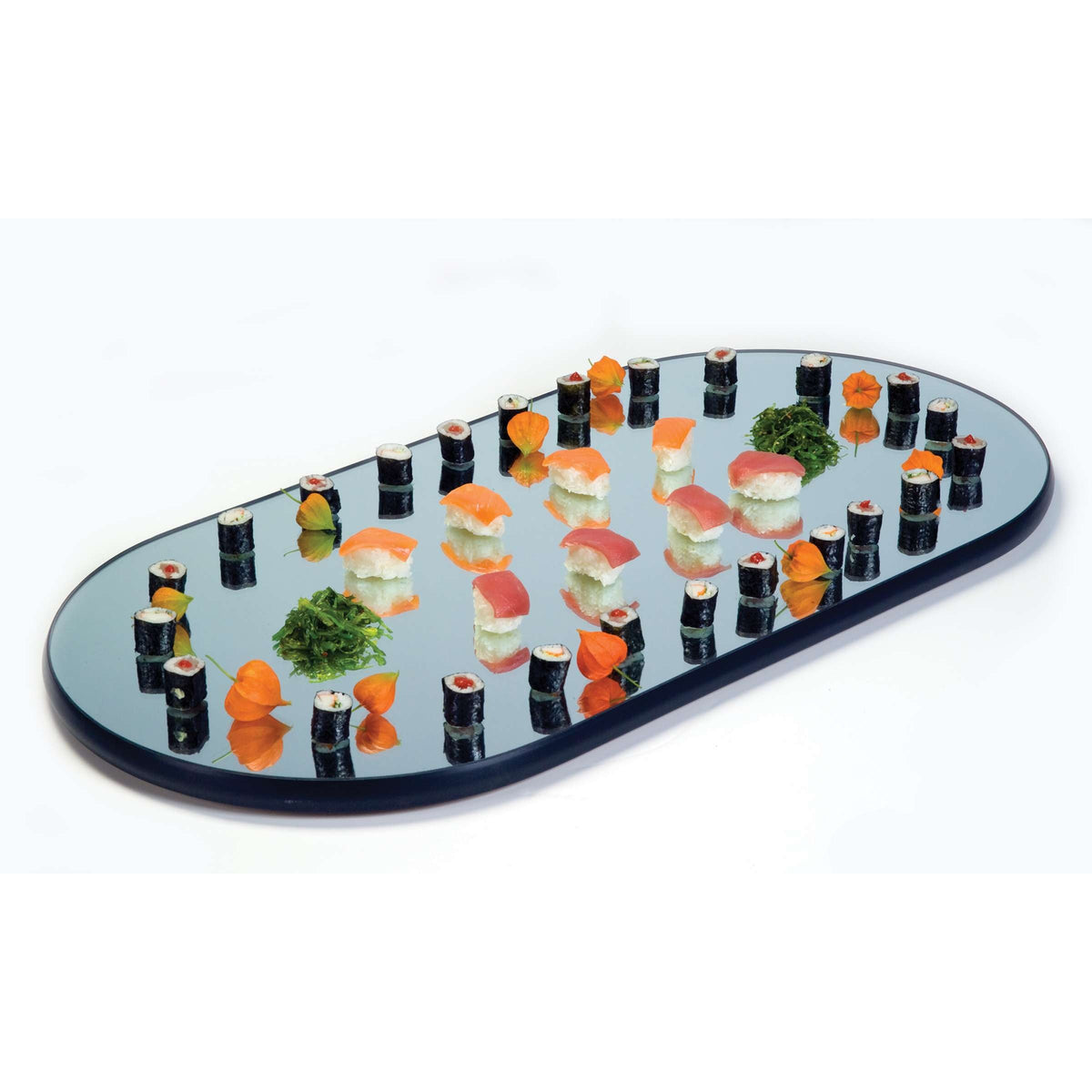 Geneva Glass Display Tray, 1/4" High, Silver - 36"