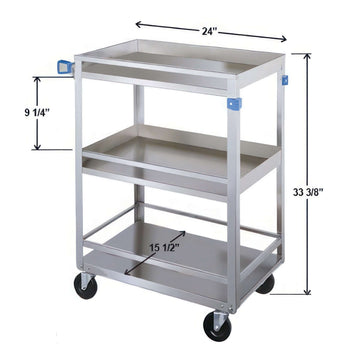 Lakeside 316 Utility Cart, 16 1/4" x 27 1/2", Silver - Default Title
