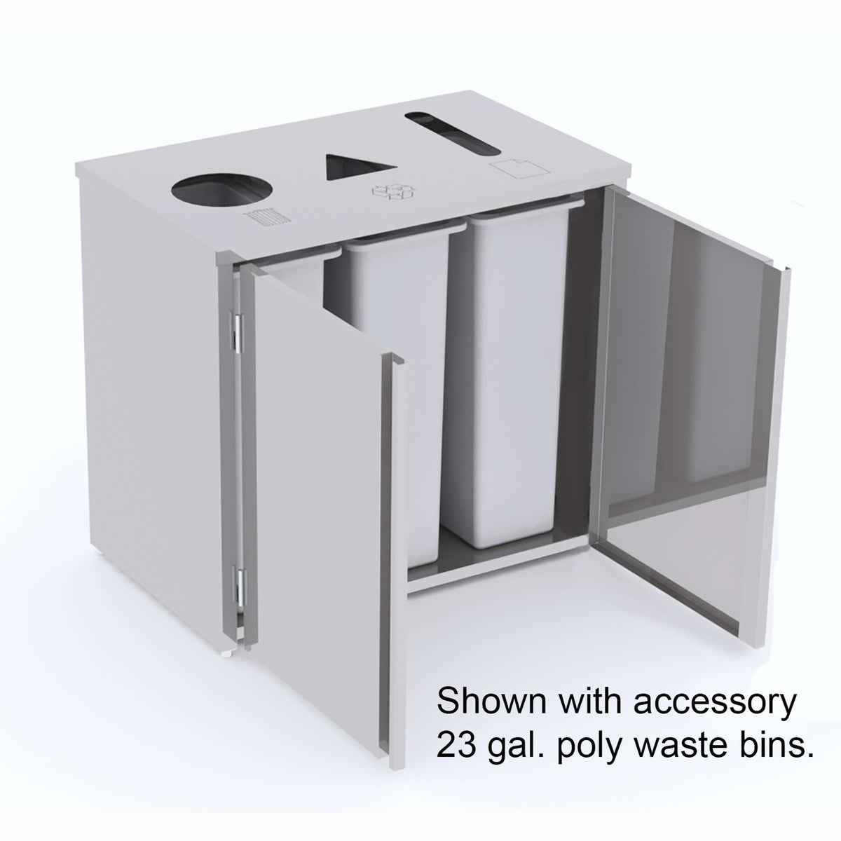 Lakeside Stainless Steel Paper Station, 69 gal. - 3315