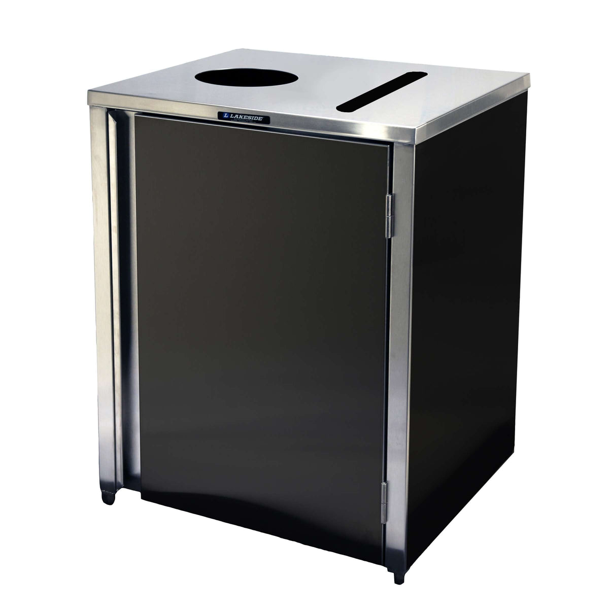 Lakeside Stainless Steel Recycle Station, 46 gal. - Recycling Red Laminate Finish