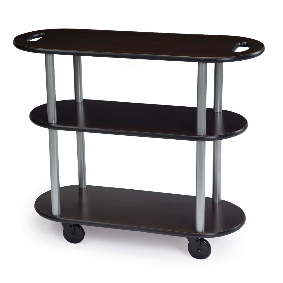 Geneva 36204 Laminate Cart, 16" x 42 3/8" - Ebony Wood