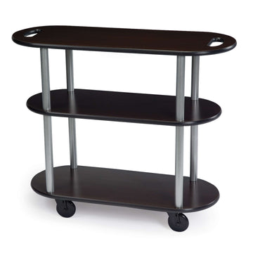 Geneva 36204 Laminate Cart, 16" x 42 3/8" - Ebony Wood