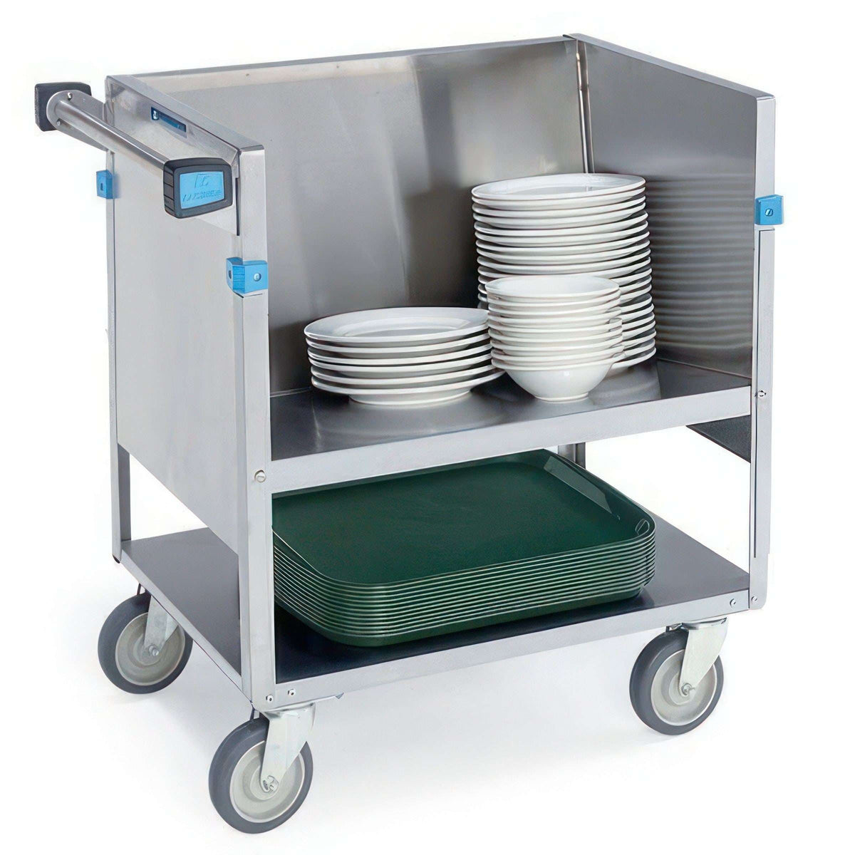 Lakeside Stainless Steel Dish Cart, 31 1/2" High, Silver - 66 - 100 Plates