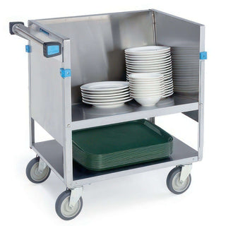 Lakeside Stainless Steel Dish Cart, 31 1/2" High, Silver - 66 - 100 Plates