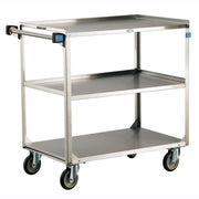 Lakeside Utility Cart, 22 3/8" Wide, Silver - 39 1/4" x 37 1/4"