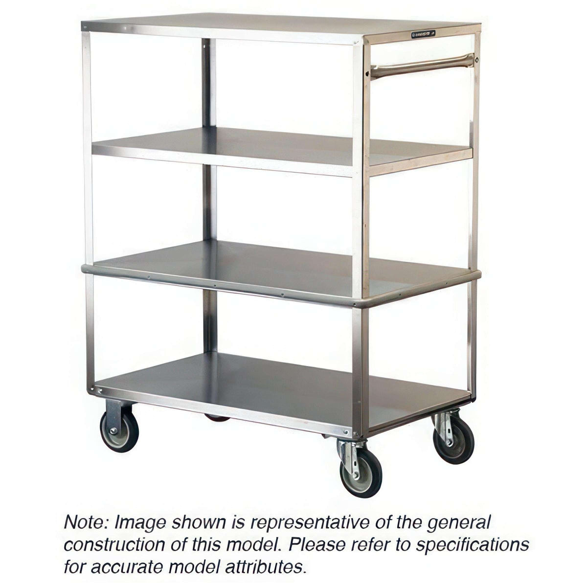 Lakeside Utility Cart, 22 1/4" x 36 3/8", Silver - 3 Up 1 5/8"