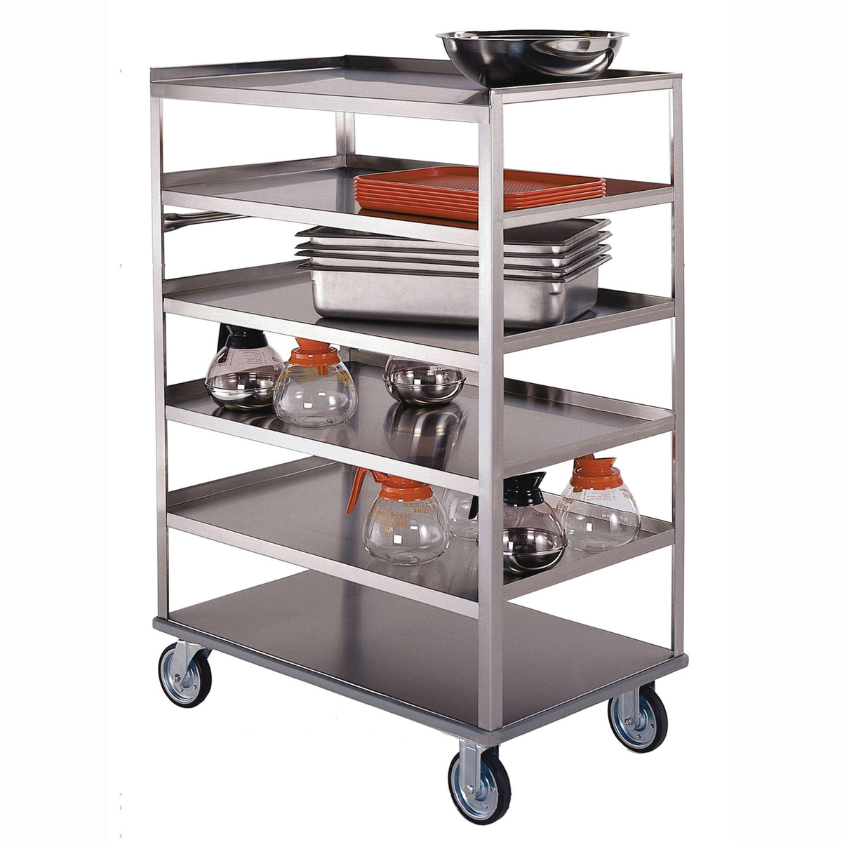 Lakeside Utility Cart, 22 1/4" x 36 3/8", Silver - 3 Up 1
