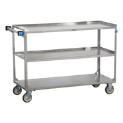 Lakeside Utility Cart, 22 3/8" Wide, Silver - 54 1/8" x 37 1/4"