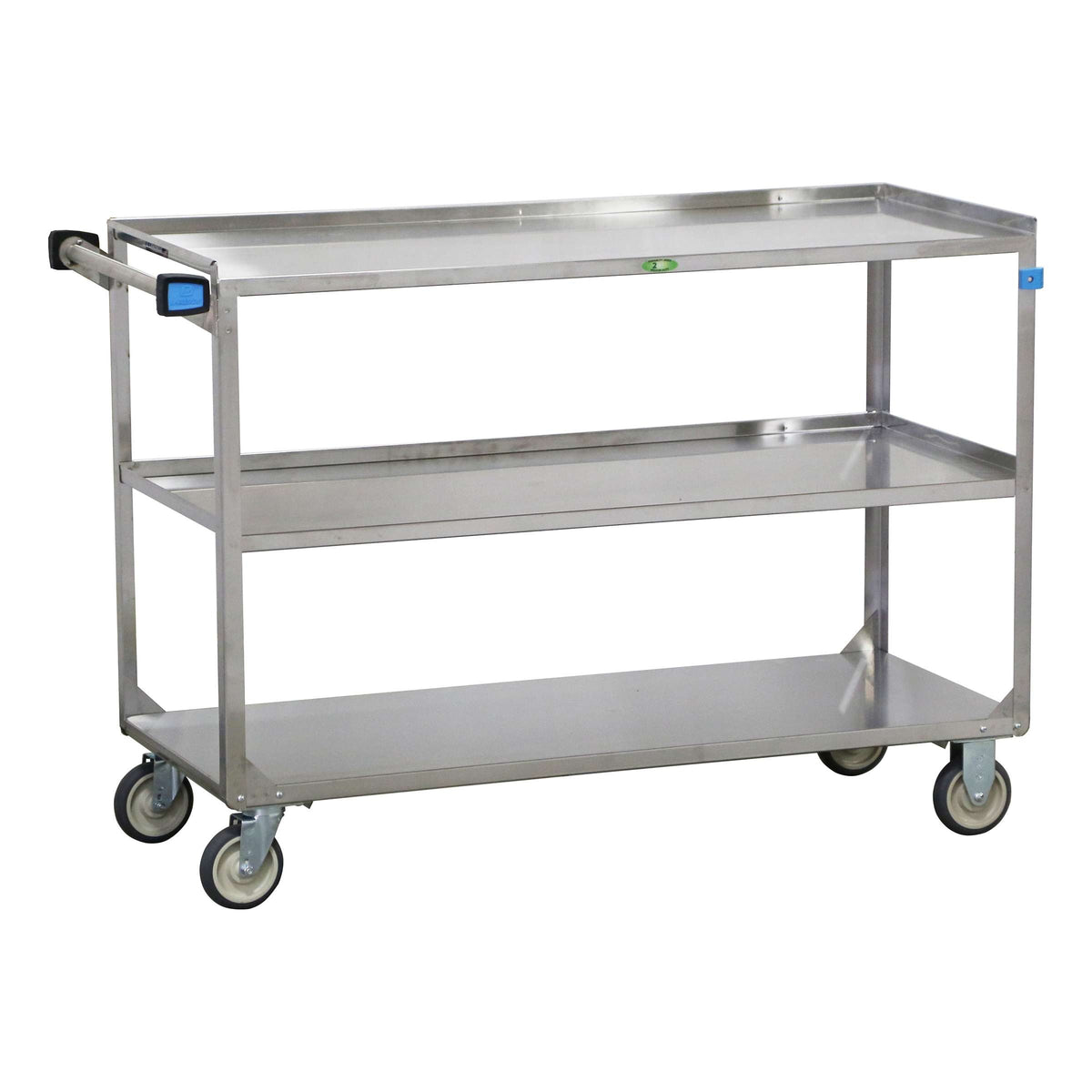 Lakeside Utility Cart, 22 3/8" Wide, Silver - 54 1/8" x 37 1/4"
