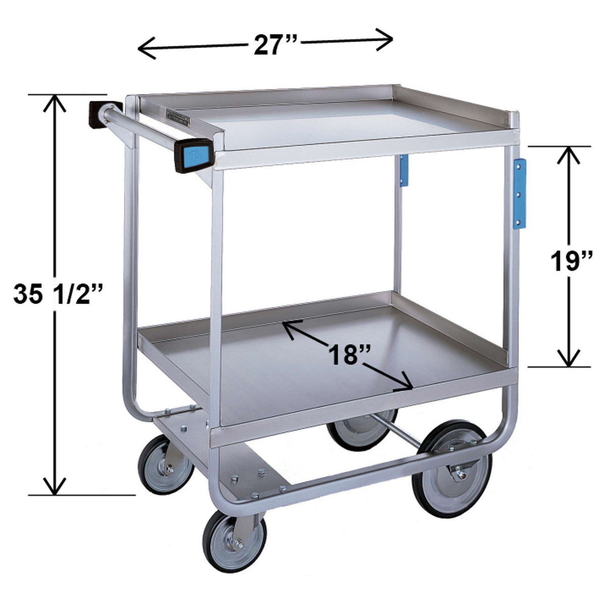 Lakeside Utility Cart, Silver - 32 5/8"