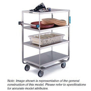 Lakeside Utility Cart, 21 1/2" Wide, Silver - 54 1/2"