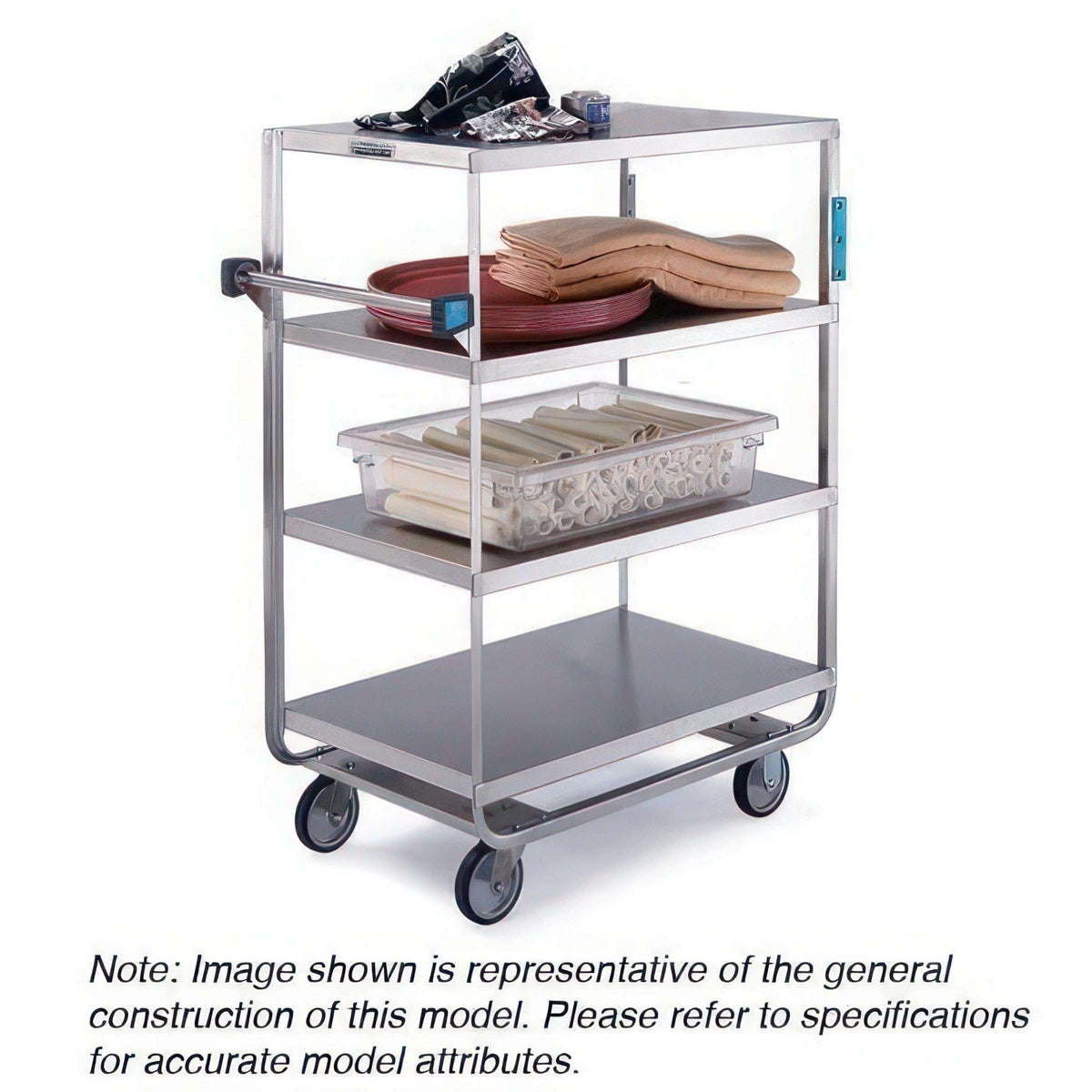 Lakeside Utility Cart, 21 1/2" Wide, Silver - 54 1/2"