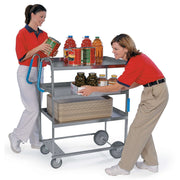 Lakeside Utility Cart, 46 3/4" High, Silver - 41 3/8"