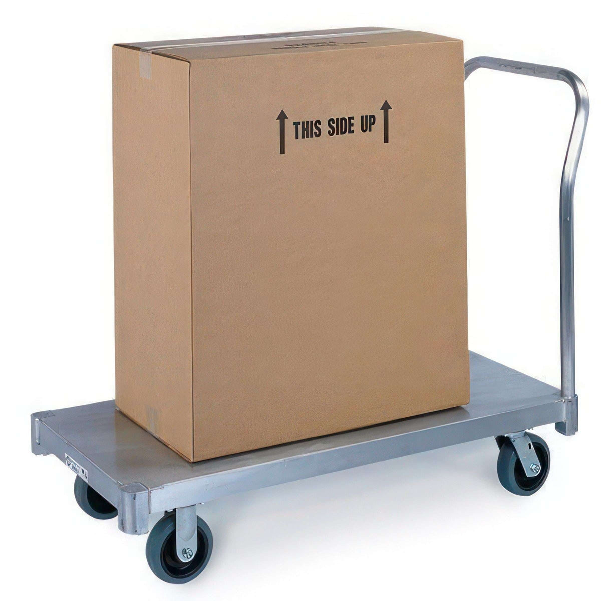 Lakeside Platform Truck, 42" High, Silver - 50 1/2"