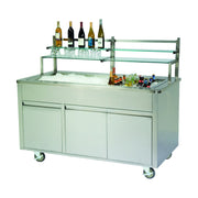 Lakeside Stainless Steel Portable Bar, 47 1/2" High, Silver