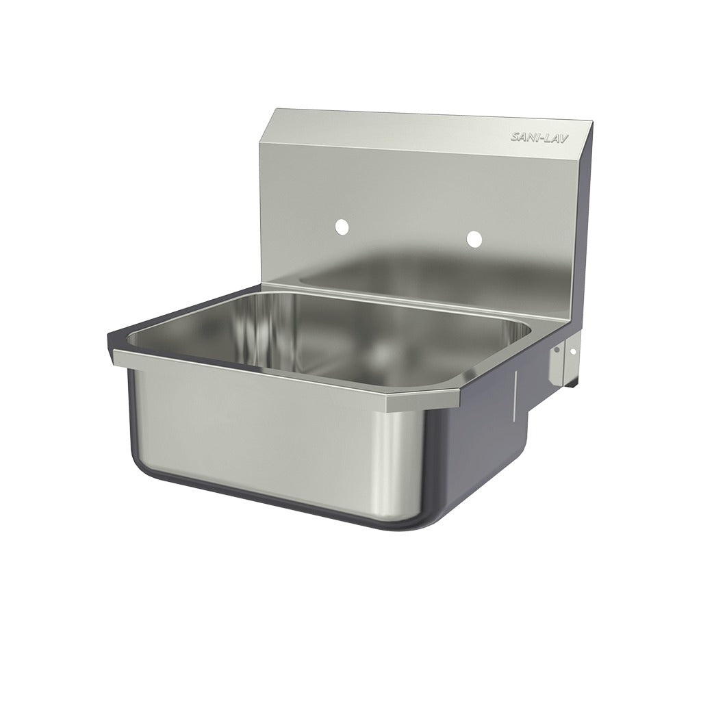 Sani-Lav Stainless Steel Hand Sink, 18" x 19", Silver - 8" Centers