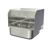 Sani-Lav Stainless Steel Hand Sink, 18" x 19", Silver - Side Splashes 8" Centers