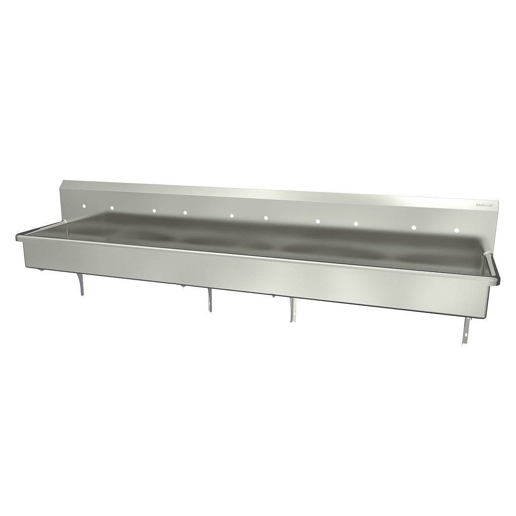 Sani-Lav Stainless Steel Sink, 20" Wide, Silver - 100"