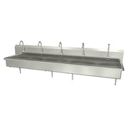 Sani-Lav Stainless Steel Sink, 20" Wide, Silver - 100"