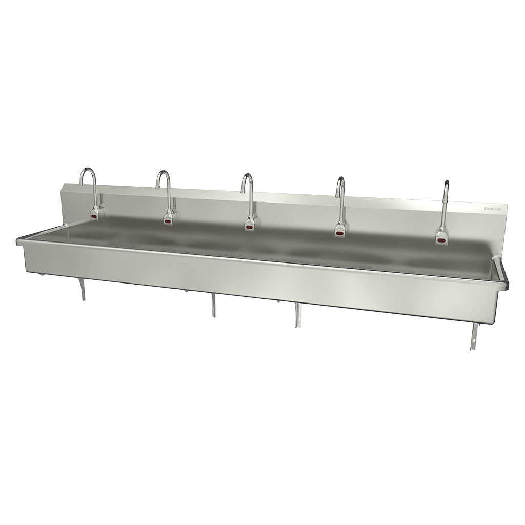 Sani-Lav Stainless Steel Sink, 20" Wide, Silver - 100"