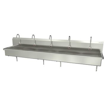 Sani-Lav Stainless Steel Sink, 20" Wide, Silver - 100"