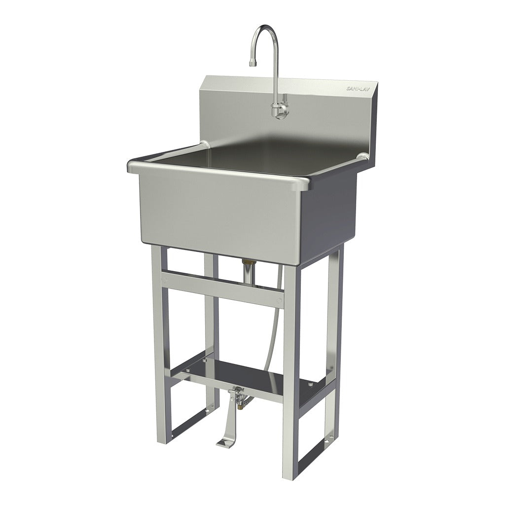 Sani-Lav Stainless Steel Scrub Sink, 20" x 25", Silver - 531F1