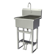 Sani-Lav Stainless Steel Sink, 20" Wide, Silver - 25"
