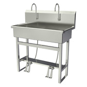 Sani-Lav Stainless Steel Sink, 20" Wide, Silver - 40"