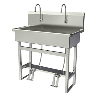 Sani-Lav Stainless Steel Sink, 20" Wide, Silver - 40"