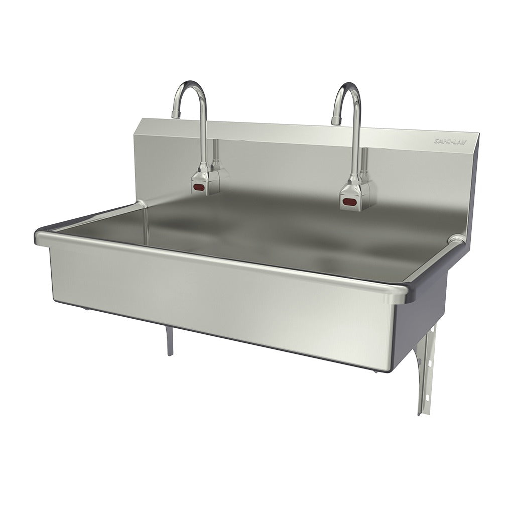 Sani-Lav Stainless Steel Sink, 20" Wide, Silver - 40"