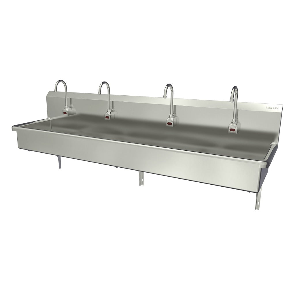 Sani-Lav Stainless Steel Sink, 20" Wide, Silver - 80"