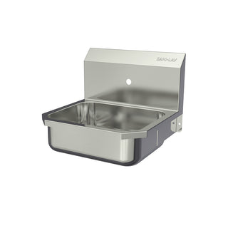 Sani-Lav Stainless Steel Hand Sink, 15 1/2" x 16", Silver - Single Faucet Hole