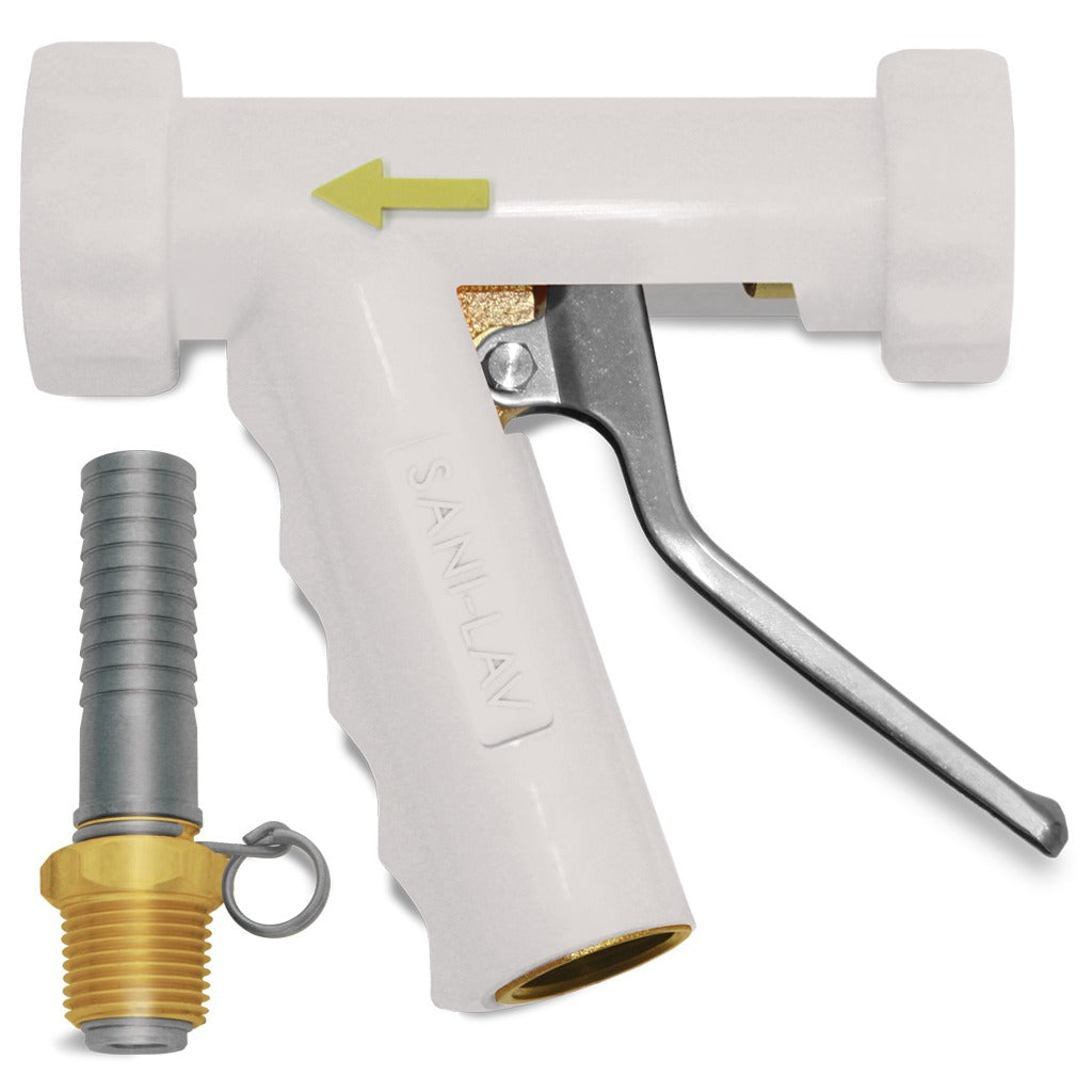 Sani-Lav Brass Spray Nozzle - White
