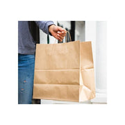 Sabert Kraft Paper Tamper-Evident Bag, Brown - 13"