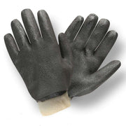 Cordova Safety Products PVC Glove, L, Black, 12/Case - Etched