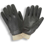 Cordova Safety Products PVC Glove, L, Black, 12/Case - Sandpaper