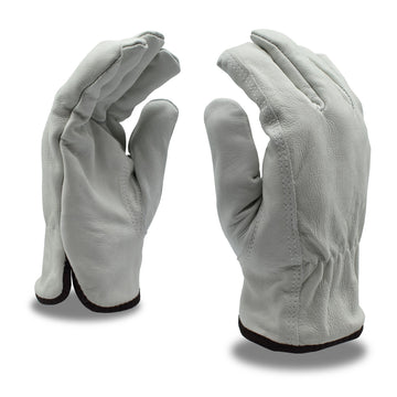 Cordova Safety Products 8240M Leather Glove, M, Gray, 12/Pack - Default Title