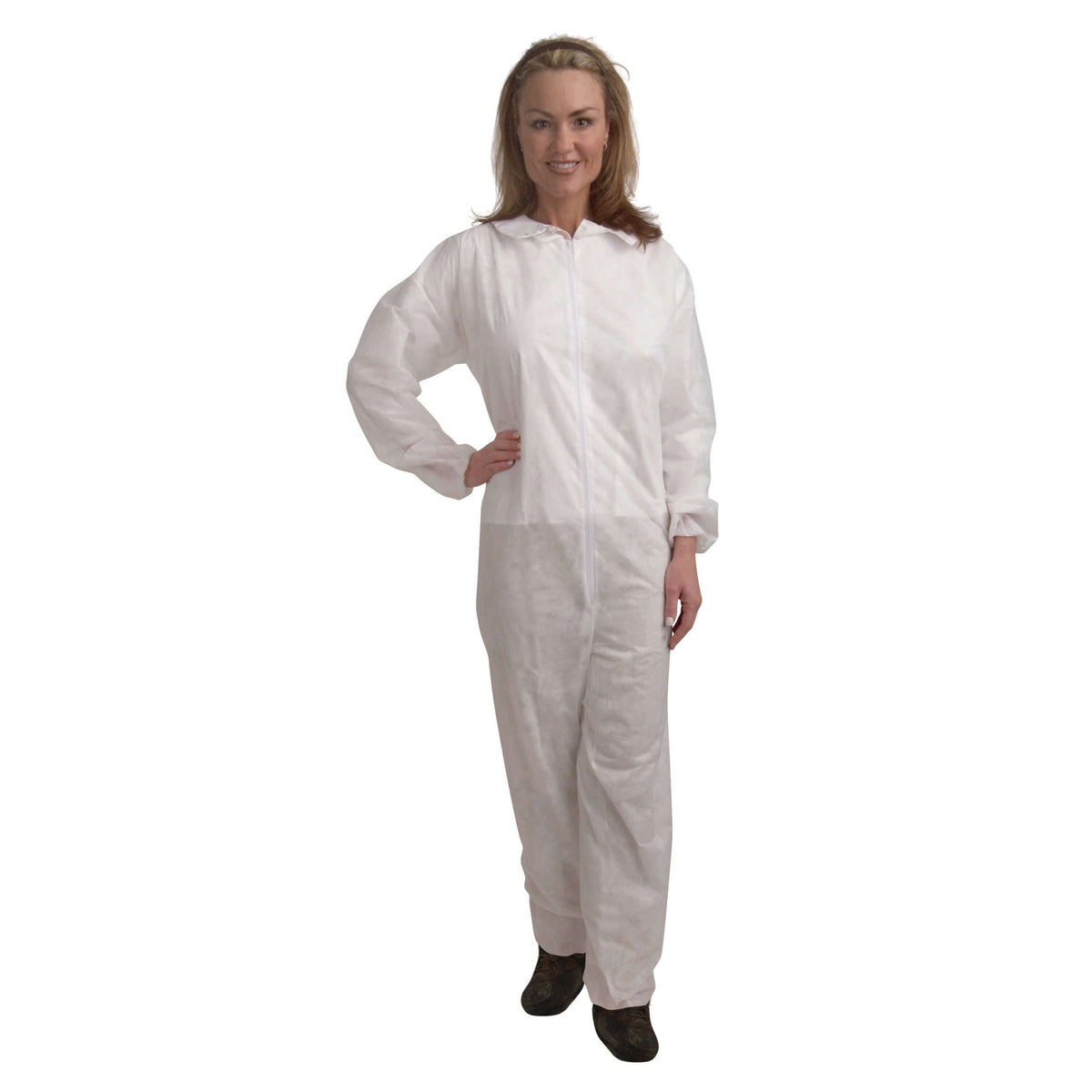 Cordova Safety Products CO55L Polypropylene Coverall, L, White, 25/Case - Default Title